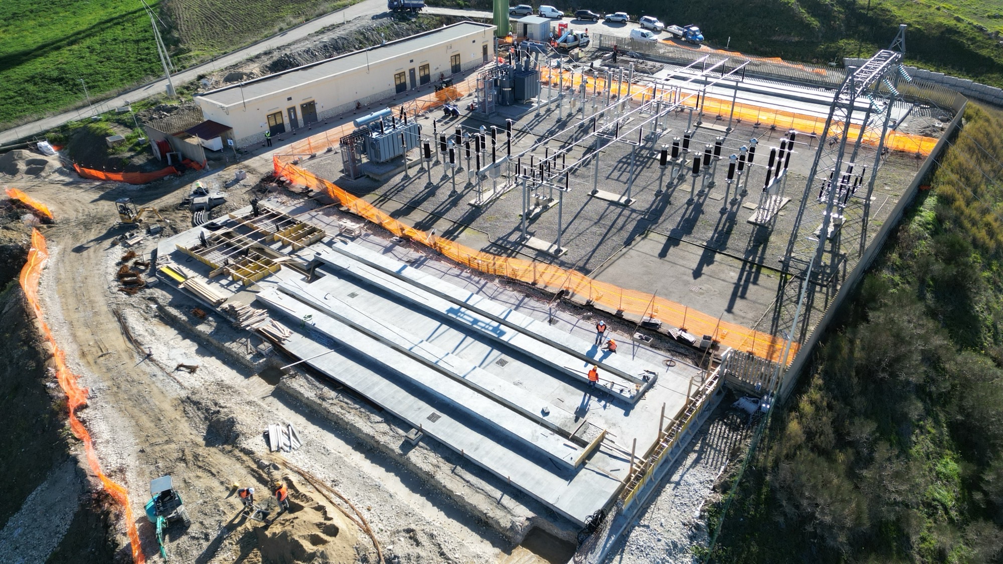 Our battery storage facility in Vicari during the construction phase